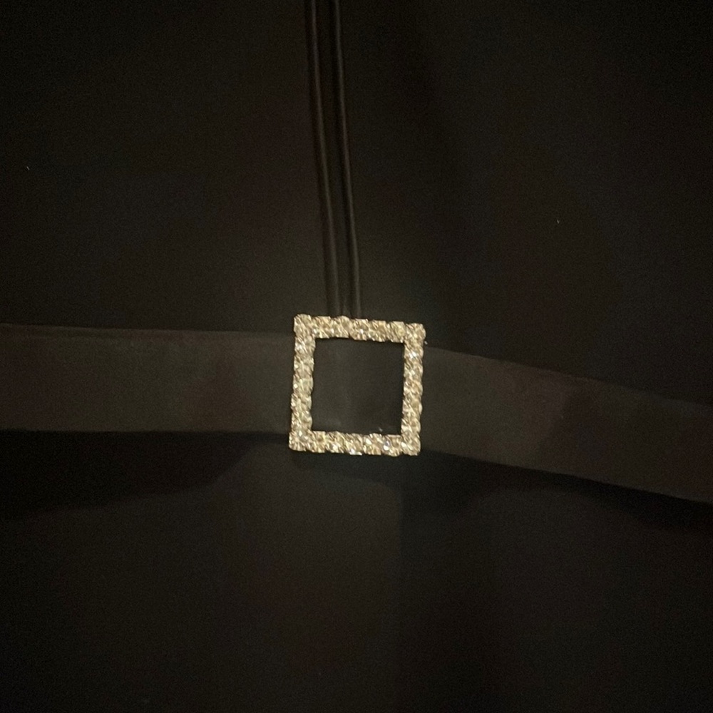 black dress rhinestone belt. hidden back zip one side belt loop need to sew on